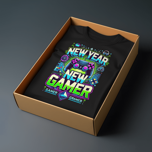 "Level Up the New Year: Gaming Edition 2025 Tee"